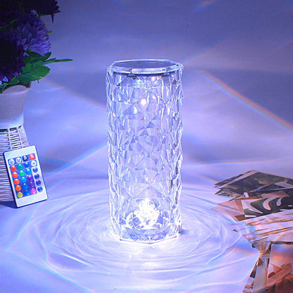 "✨ 16-Color Diamond Crystal LED Table Lamp with Remote – Elegant & Dazzling Glow! 💎"