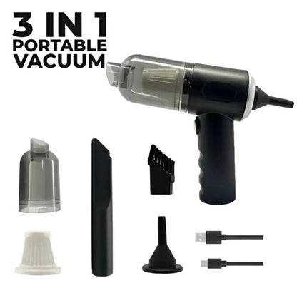 🌟 3-in-1 Portable Mini Vacuum Cleaner | 🧹 Duster & 💨 Air Blower 🌟