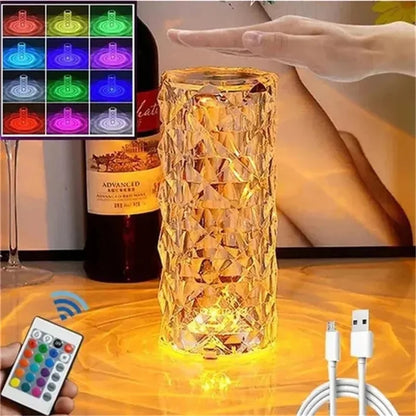 "✨ 16-Color Diamond Crystal LED Table Lamp with Remote – Elegant & Dazzling Glow! 💎"